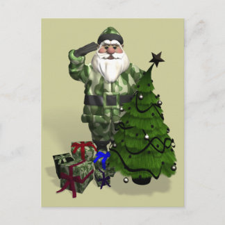 Sergeant Santa Claus Holiday Postcard