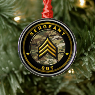 Sergeant SGT Metal Ornament