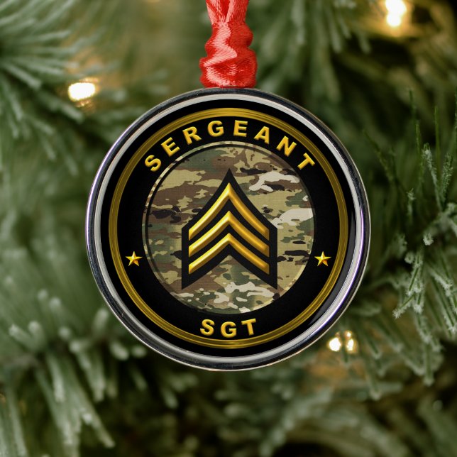 Sergeant SGT Metal Ornament (Tree)