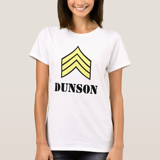 Sergeant Stripes Dunson (Ladies) T-Shirt (Front)