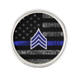 Thin Blue Line Flag Patch - PinMart