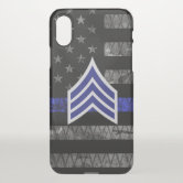 Sergeant Stripes Thin Blue Line Distressed Flag Digital Art by Jared Davies  - Pixels