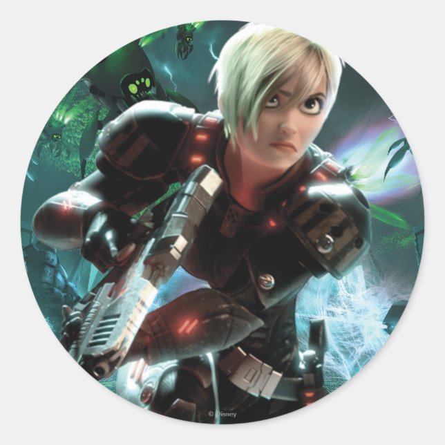 Sergeant Tammy Calhoun Running Classic Round Sticker (Front)