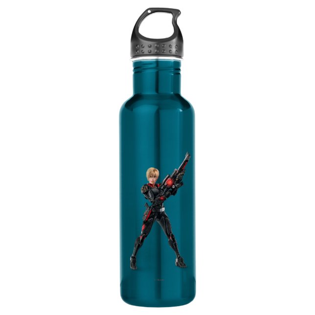 Sergeant Tammy Calhoun with Guh Stainless Steel Water Bottle (Front)
