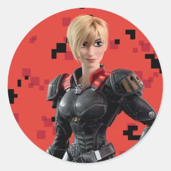 Sergeant Tammy Calhoun With Hand On Hip Classic Round Sticker by wreckitralph at Zazzle