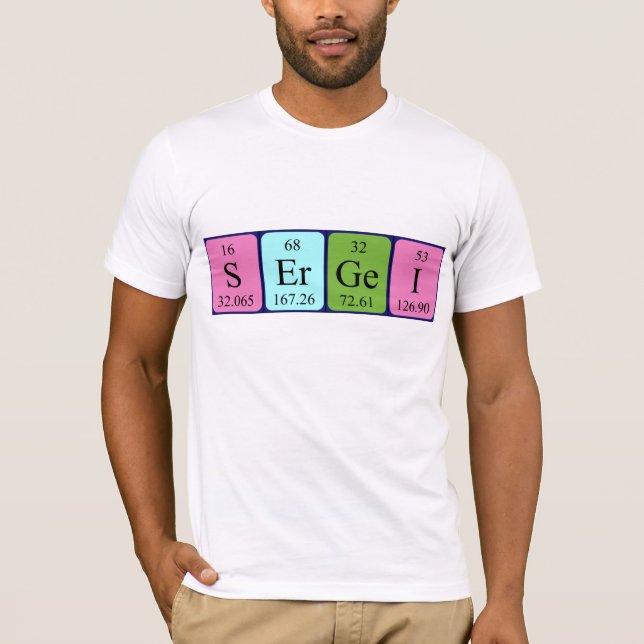 Sergei periodic table name shirt (Front)