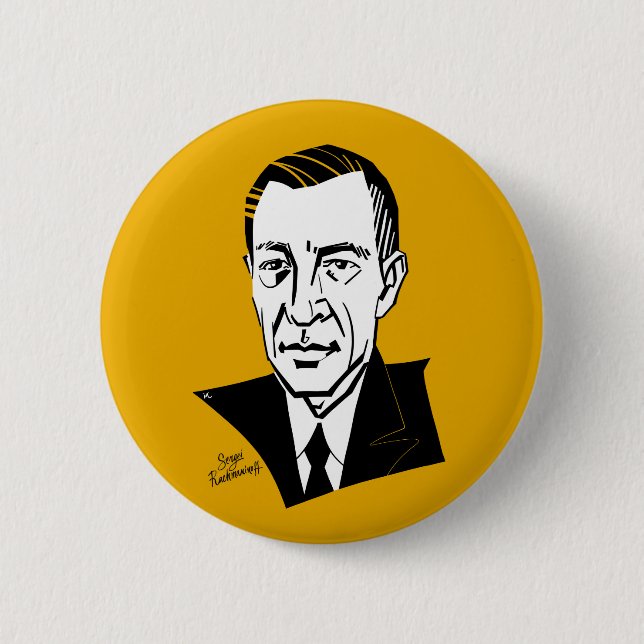 Sergei Rachmaninoff Button (Front)