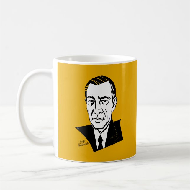 Sergei Rachmaninoff Coffee Mug (Left)