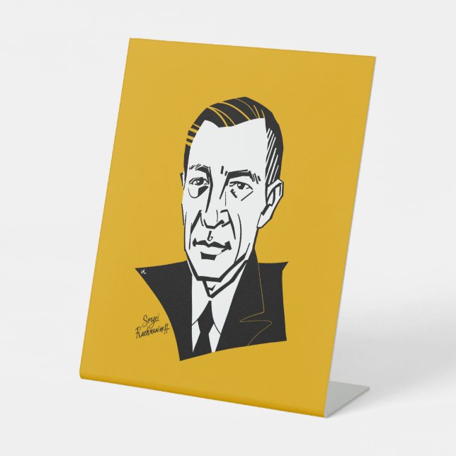 Sergei Rachmaninoff Pedestal Sign (Front)