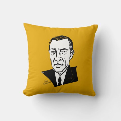 Sergei Rachmaninoff Throw Pillow