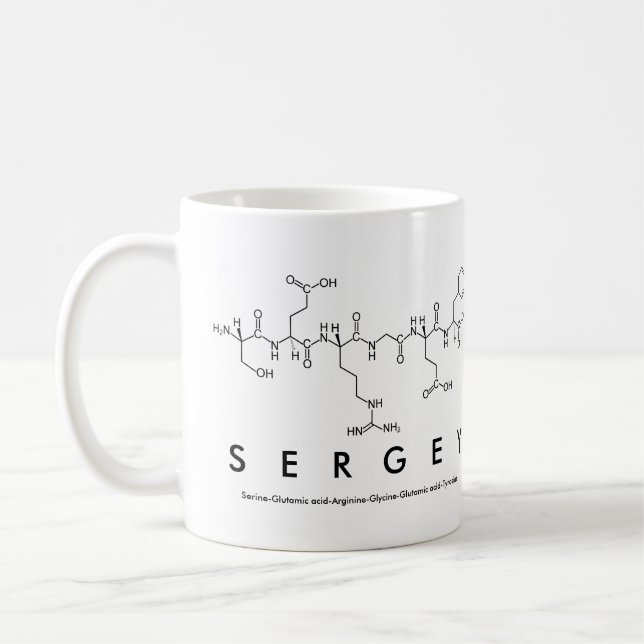 Sergey peptide name mug (Left)