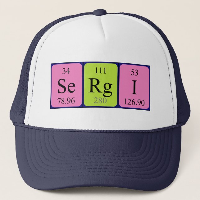 Sergi periodic table name hat (Front)