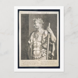 Sergius Galba Emperor of Rome 68 AD engraved by Ae Postcard