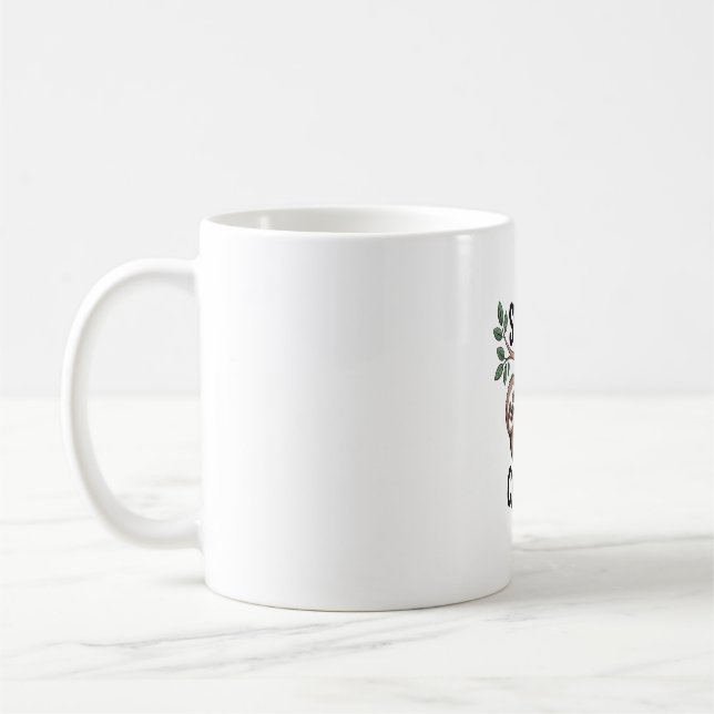 Serial Chiller Sloth Hanging from Branch Coffee Mug (Left)