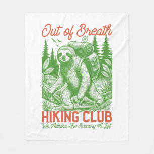 Serial Chiller Sloth Hanging from Branch Fleece Blanket