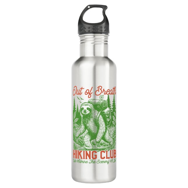 Serial Chiller Sloth Hanging from Branch Stainless Steel Water Bottle (Front)