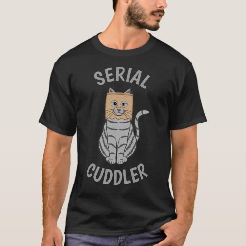 Serial Cuddler Cute Tabby Cat T_Shirt