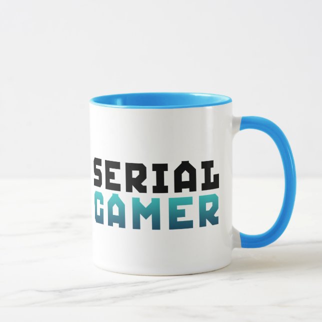 Serial Gamer Funny Geek Mug (Right)