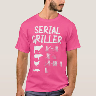 Serial Griller Cow Pig Chicken And Fish Pitmaster  T-Shirt