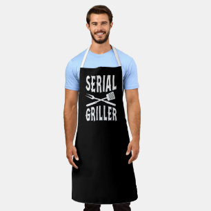 Serial Griller Funny BBQ Apron