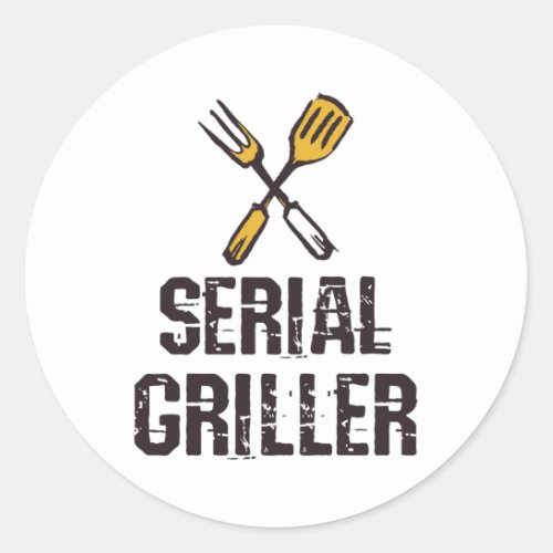 Serial griller Grill BBQ master Grill cutlery Classic Round Sticker