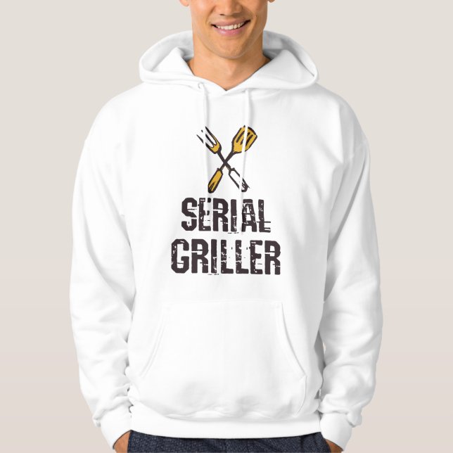 Serial griller Grill BBQ master Grill cutlery Hoodie (Front)