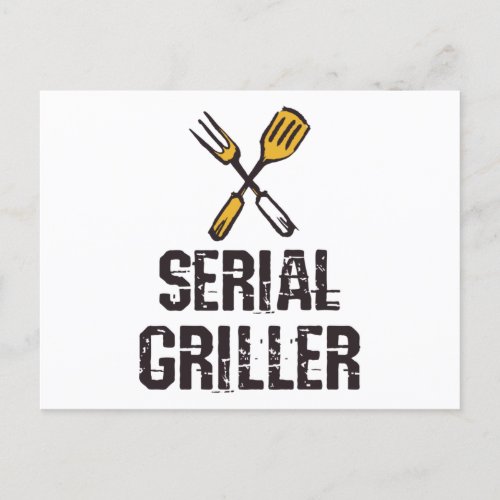 Serial griller Grill BBQ master Grill cutlery Postcard