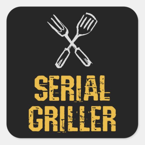 Serial griller Grill BBQ master Grill cutlery Square Sticker