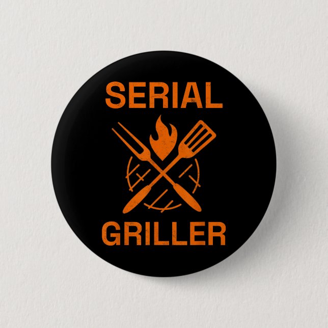 Serial Griller Grilling Bbq Grill Master Smoker Co Button (Front)