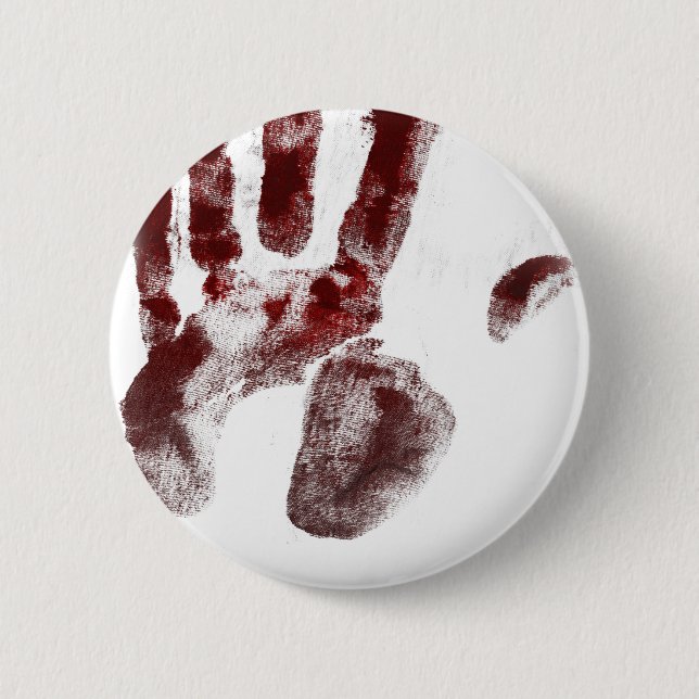 serial killer blood handprint button (Front)