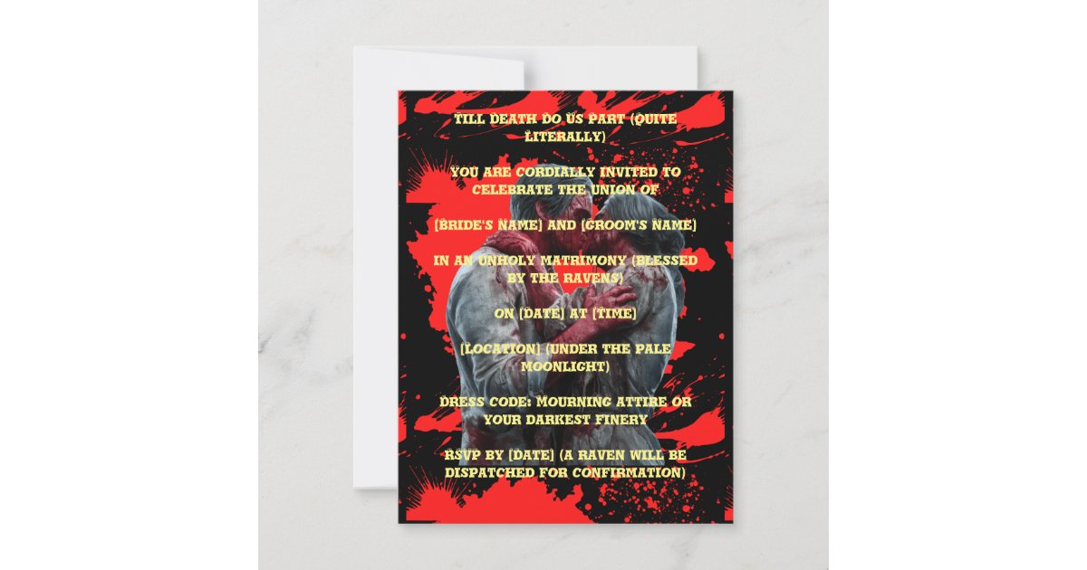 Serial killer wedding Invitation | Zazzle