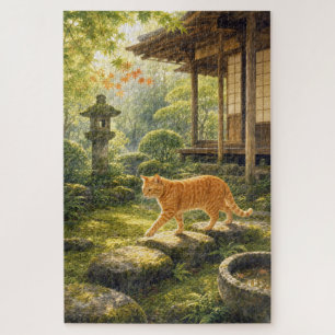 series_3_5｜Kyoto Garden Tabby Cat Japanese Art Jigsaw Puzzle