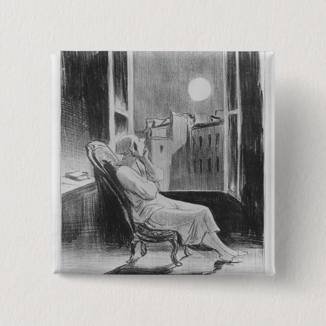 Series 'Les Bas-Bleus', O Moon Button (Front)