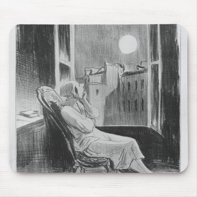 Series 'Les Bas-Bleus', O Moon Mouse Pad (Front)