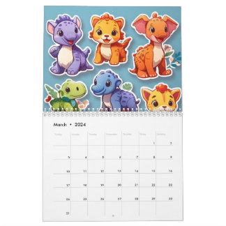 series of cartoons calendar