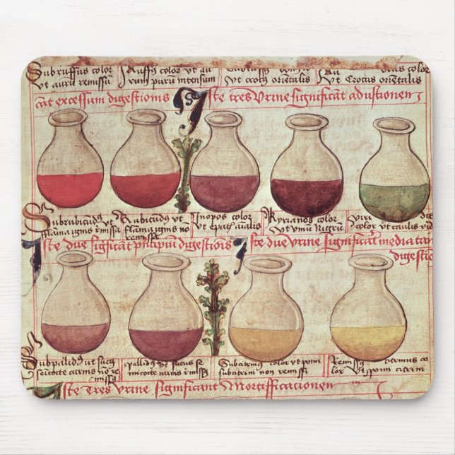 Series of flagons for urine analysis mouse pad (Front)