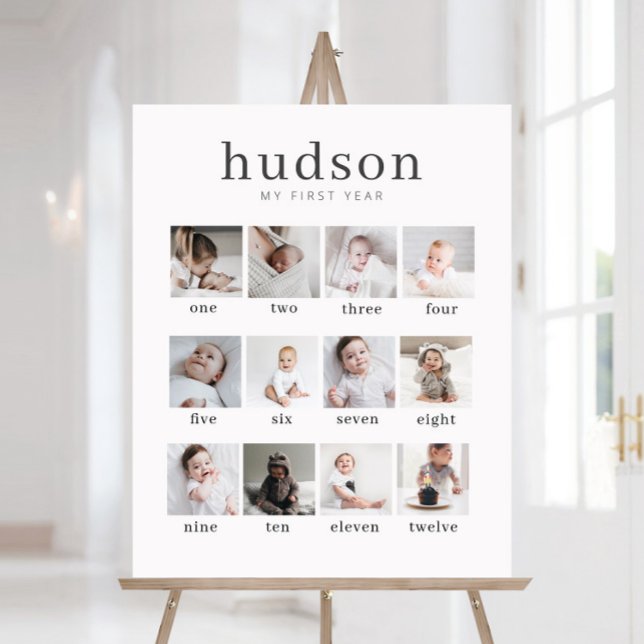 Serif 1st Year Photo Collage Months Foam Board (Creator Uploaded)