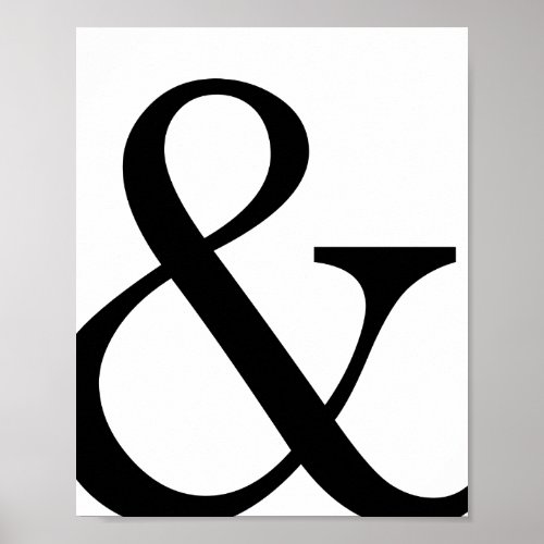 Serif Ampersand Poster Print