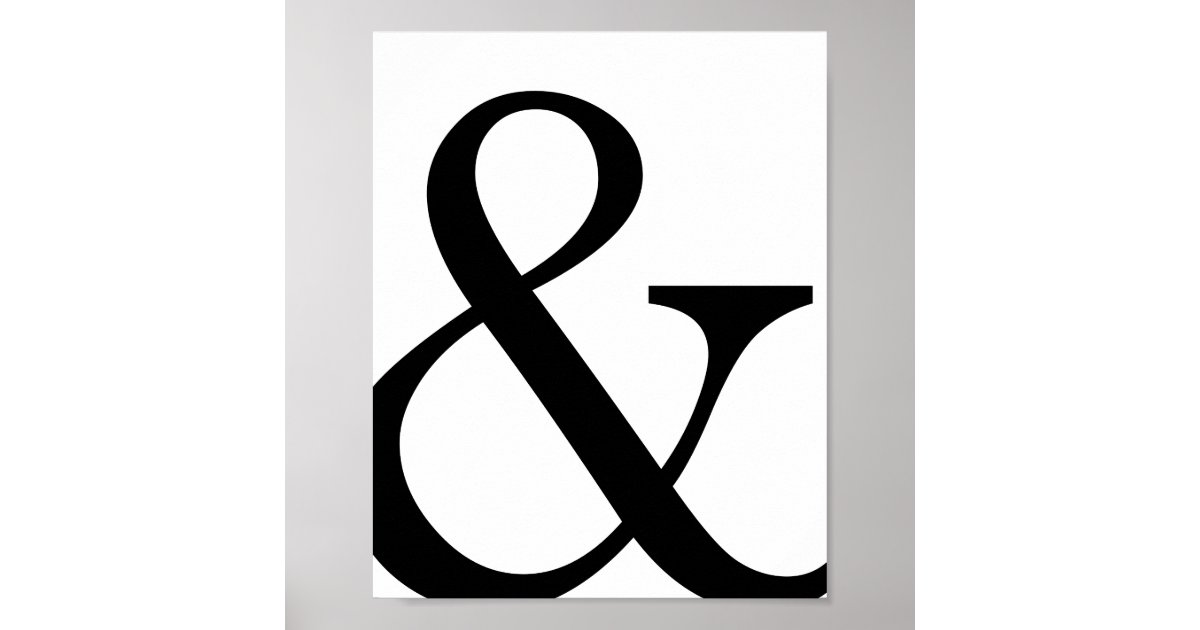 Typography Ampersand Script Printable Digital Download for 