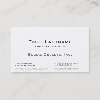 Serif Bank Gothic Template Business Card