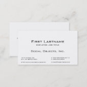 Serif Bank Gothic Template Business Card (Front/Back)