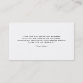 Serif Bank Gothic Template Business Card (Back)
