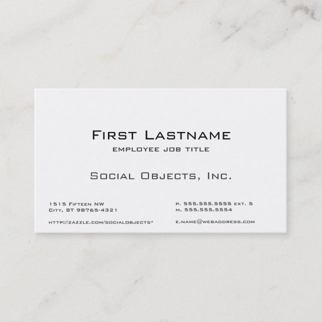 Serif Bank Gothic Template Business Card (Front)