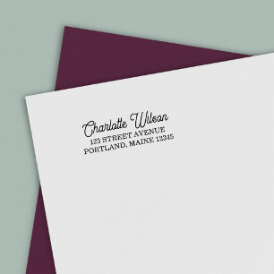 Serif & Classic Cursive First Name Return Address Self-inking Stamp