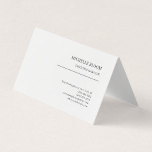 Serif Font Plain Simple Professional Minimalist Business Card