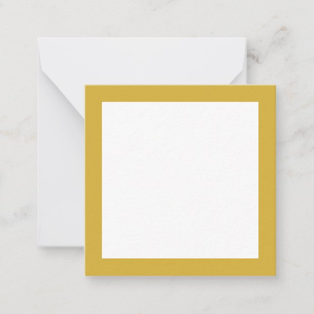 Serif Font Simple Professional Plain Gold White Note Card (Front)