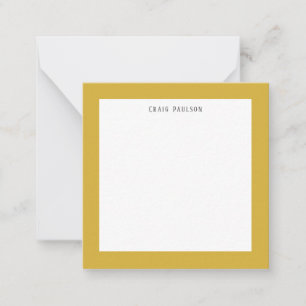 Serif Font Simple Professional Plain Gold White Note Card