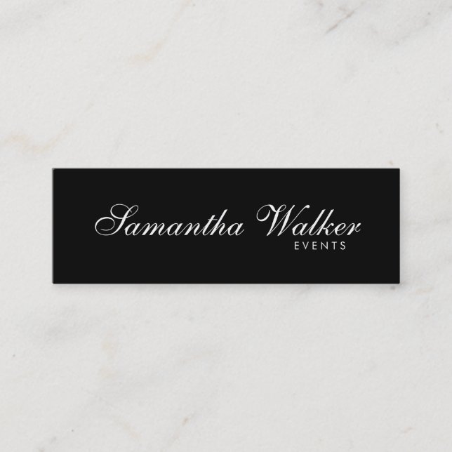 Serif Type 2 (Black Background) Mini Business Card (Front)