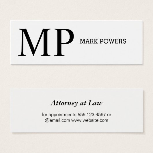 Serif Type Monogram (Front & Back)