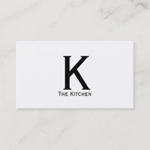 Serif Type Monogram (variation) Business Card